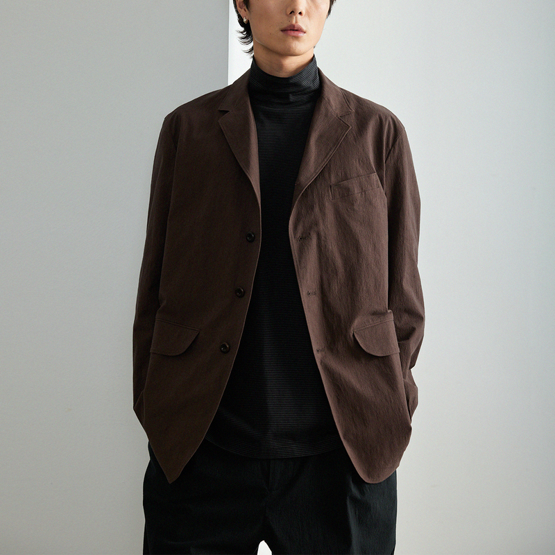 Npopo Japanese Imported Sun-Dried Cotton Simple Casual 26 Summer Handmade Blazer Elegant Long-Sleeved Suit