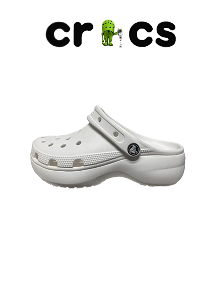Crocs женские Crocs женские облако Оуян Нана той же стиль клиновидной подошвы платформа увеличенная обувь для пляжа 206750