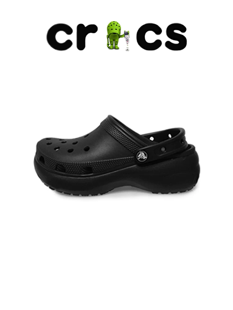 Crocs женские Crocs женские облако Оуян Нана той же стиль клиновидной подошвы платформа увеличенная обувь для пляжа 206750