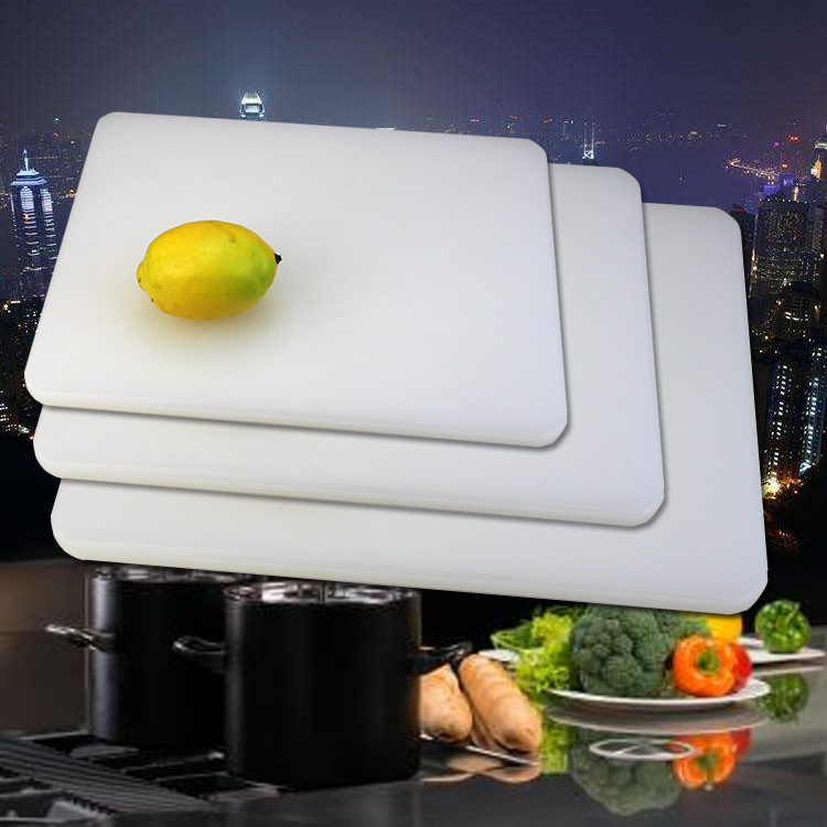PE white rectangular plastic chopping block hotel plastic cutting plate for plate case plate Home thickening customizable