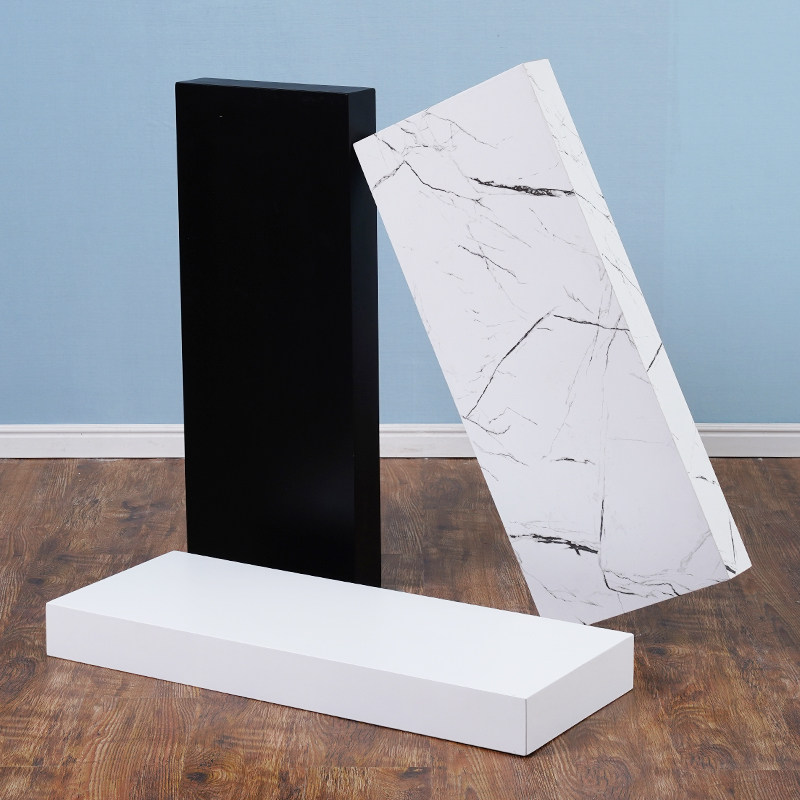 Clothing Shop Floor Terrace Display Platform Net Red Live Windows Model Base Booked Baking Varnish Black Color White T Wood Square