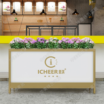 Commercial street Outdoor simple modern flower box combination Flower bed Sales department Flower trough Wrought iron flower stand Cafe Milk tea shop