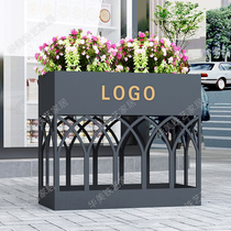 Commercial street Combination Wrought iron flower trough Flower box Flower pot Partition decoration Villa Flower bed square Sales department Outdoor green plant