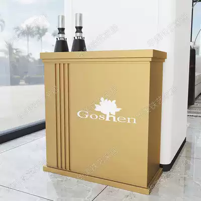 Sample House Display Center Golden creative style custom LOGO umbrella stand mall umbrella barrel real estate floor-standing hotel umbrella box