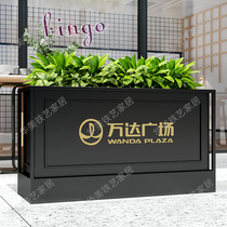 Commercial street outside the flower stand Flower bed Outdoor floor flower trough Creative Wrought iron flower box combination square flower bed Sales Department