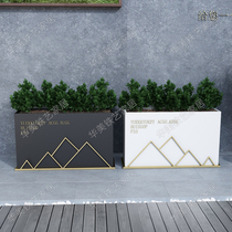 Simple style Wrought iron flower trough Leisure bar Cafe combination Flower bed Square Sales department Outdoor flower box Planting box