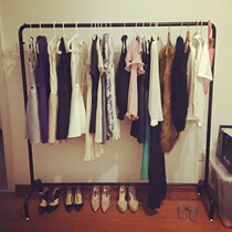 Floor-to-ceiling living room coat rack Simple hat rack Multi-functional bedroom shelf Mobile hanger Single rod type