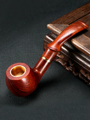 Медный маленький портативный мундштук ручной работы, старомодная высококлассная курительная трубка, полный комплект