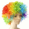 Clown Rainbow Wig Headgear for Children and Adults, Performance Props, Fan Afro Rainbow Color Wig Set