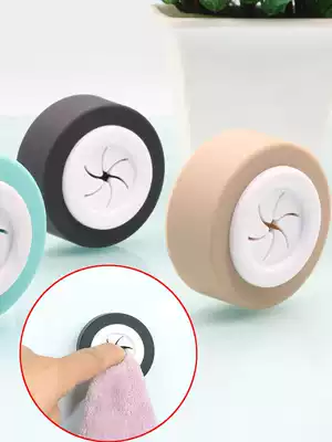 Punch-free towel hook hole plug wall-mounted towel rack Bathroom powder room kitchen rag rack dishwashing cloth hook