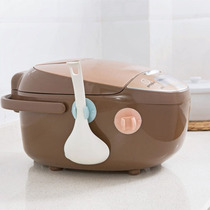 Kitchen artifact food spoon storage rack creative household gadget suction type plastic rice cooker rice spoon rack