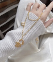 Pure Gold 5G Seiko Necklace Astronaut Hollow Cartoon Gold