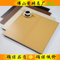 Foshan Featured Antique Leather Pattern Tiles 600x600 Hotel Living Room Anti-Slip Floor Tiles Bedroom Matt Background Wall Brick