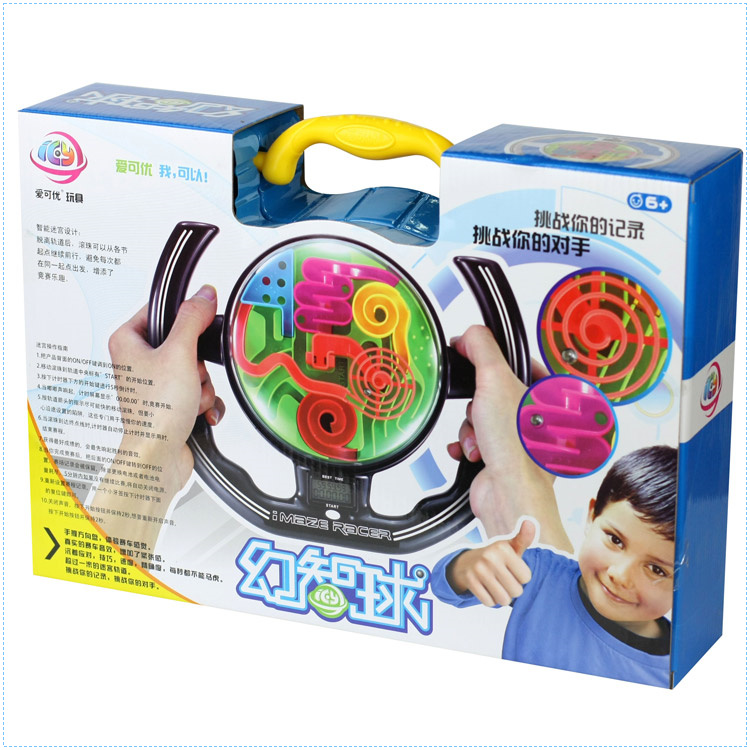 ACCO Uber Steering Wheel Labyrinth Timing 3D Labyrinth Ball Intelligence Ball Children's Desktop Game