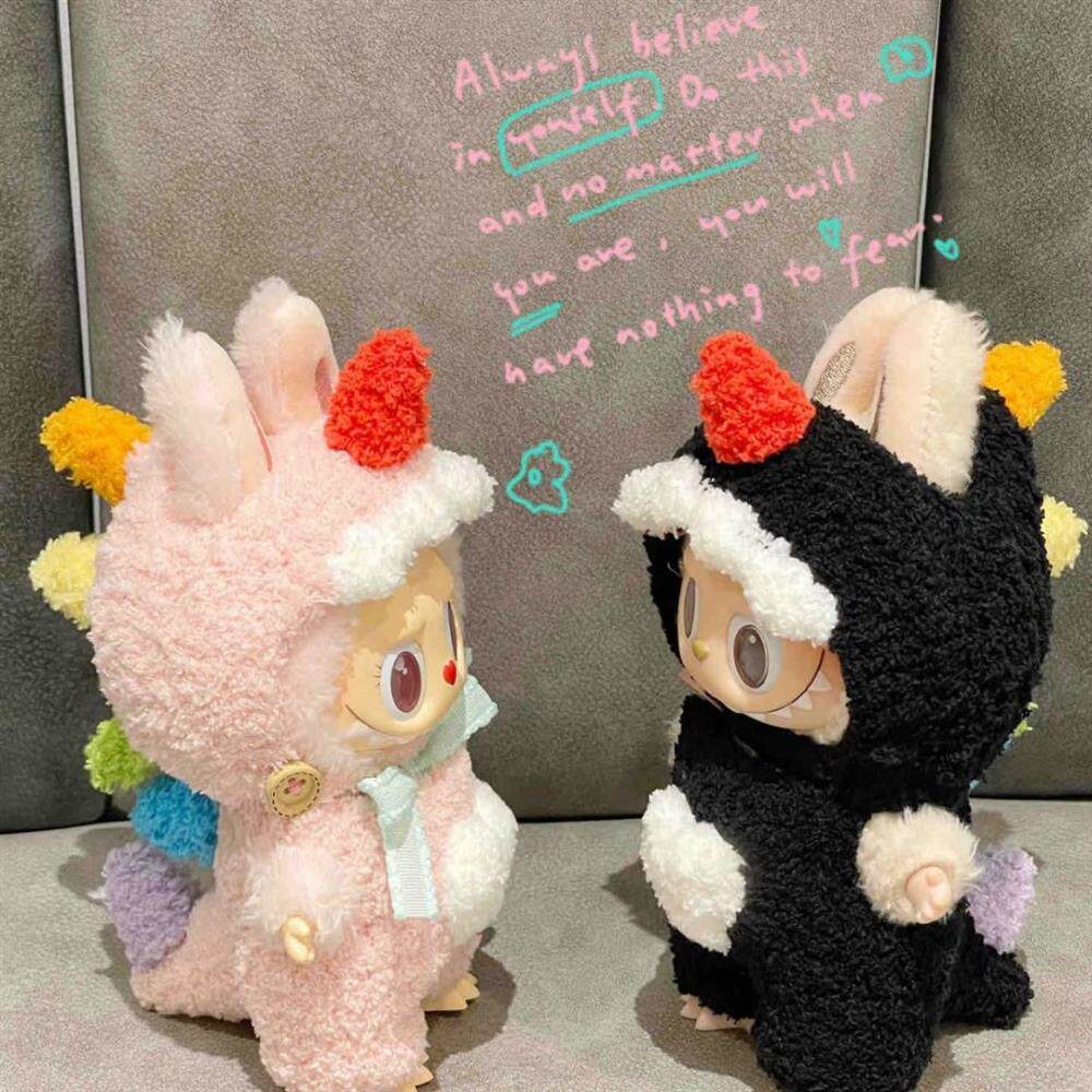 潮玩娃衣 纯手工拉布布搪胶衣服labubu泡泡玛特17cm挂件恐龙比基尼套装娃衣