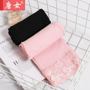 2018 mùa hè mới bảy- điểm ren xà cạp chân nhỏ bút chì quần kích thước lớn 7 điểm quần chặt chẽ đàn hồi phần mỏng