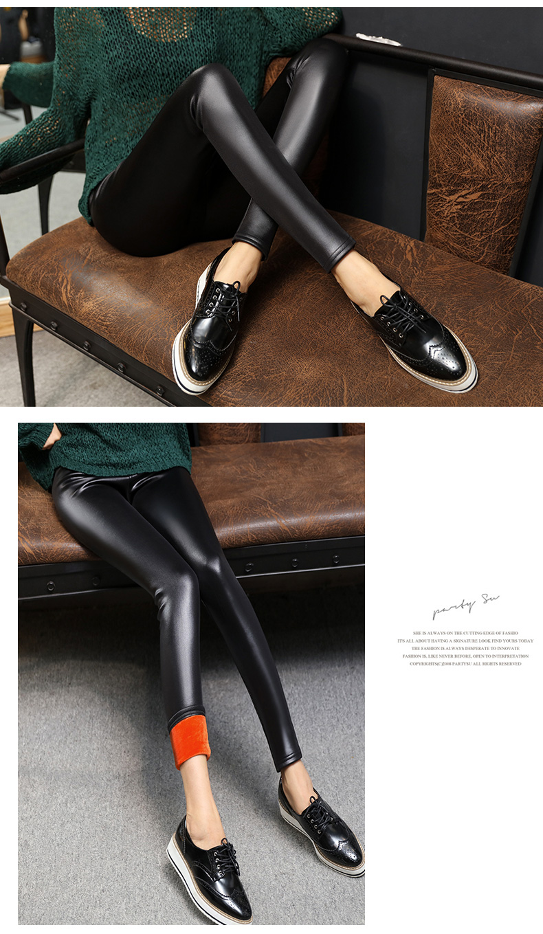 Cộng thêm quần legging nhung dày 2018 mới chân đen bút chì quần mùa thu đông và quần bó sát da ấm áp quần áo nữ đẹp