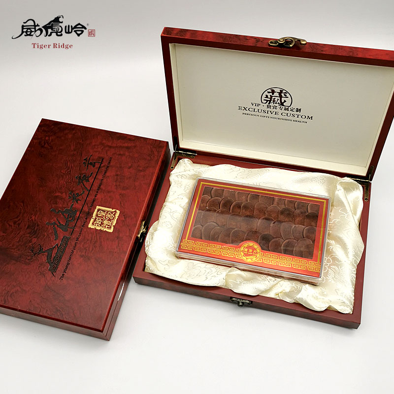 Weihu Ling Jilin Mayflower Deer Dry Antler Blood Sheet Wood Boxed Red Powder Sliced 15 gr Infused Wine-Boiling Soup