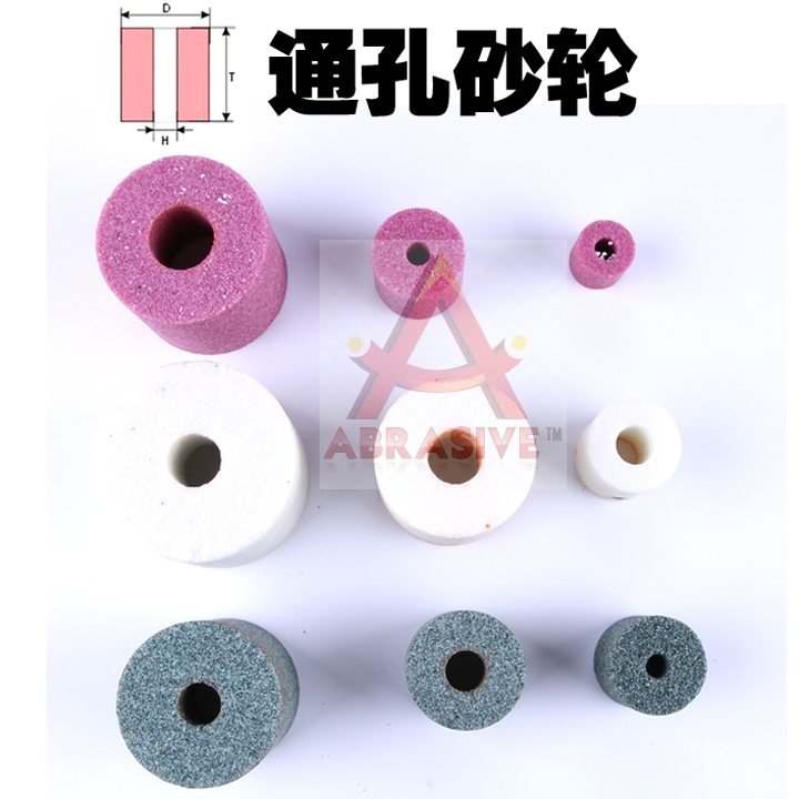 PA chrome corundum grinding wheel green silicon carbide through hole single concave inner circle frosted wheel ceramic grinding wheel grinding head white corundum