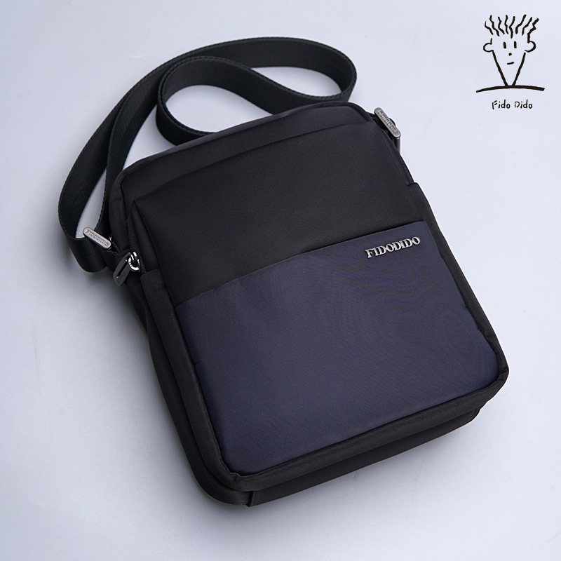 FIDODIDO Men's Small Satchel Bag Shoulder Bag Casual Oxford Cloth Bag Messenger Simple Versatile Vertical Style
