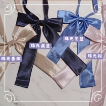 (Solid color small long handle)Original Japanese sweet school for free JK uniform streamers bow tie collar flowers~Super wild