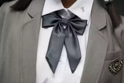 (Long oblique handle)Japanese twill cute blue coffee brown yellow shades of green gray blue School bow tie JK uniform small item