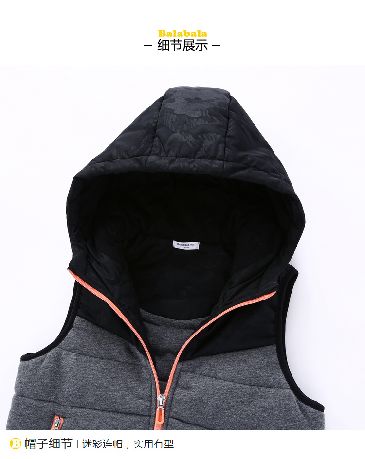 Balla Balla Boy vest 2018 Winter New Children Mặc Big Children Cotton Jacket Vest Vest cho trẻ em shop ao khoac tre em dep