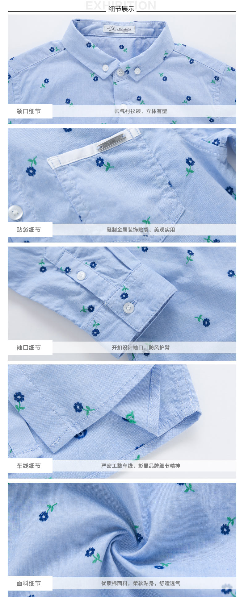 Chemise garcon à manche longue - Ref 2079445 Image 17
