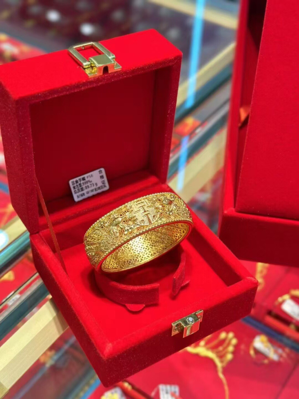 New Wedding Bracelet Jewelry Box Red Festive Wedding Engagement Single Bracelet Storage Box