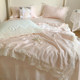 Princess Style Lace Trim 80-Count Tencel Summer Cooling Quilt Four-Piece Set Summer Ice Silk Washable Thin Air-Conditioning Quilt