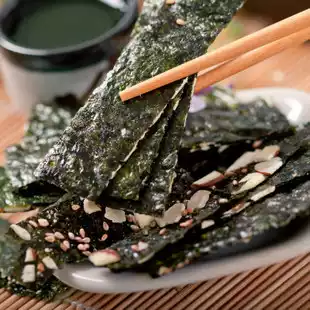 Taiwan imported snacks seaweed almond chips original 40g ready-to-eat seaweed non-fried whole vegetarian products