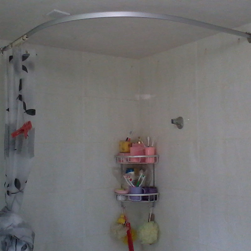BATH CURTAIN ROD ARCHED U-SHAPED BATH CURTAIN TRACK STRAIGHT ROD BATH CURTAIN SHOWER ROOM SIMPLE FITTING ROOM CUSTOM SIZE SHAPE -TAOBAO