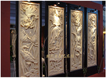 Sandstone relief decoration background wall lotus pattern screen garden community decoration villa courtyard sand sculpture can be customized