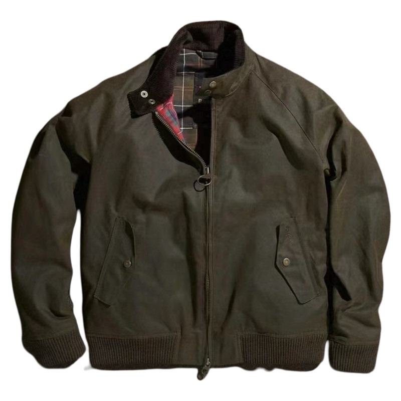 Bar X Baracut@ Co-Branded G9 Jacket Harrington Casual Spring and Autumn Zipper Stand Collar Oil-Free Wax Jacket