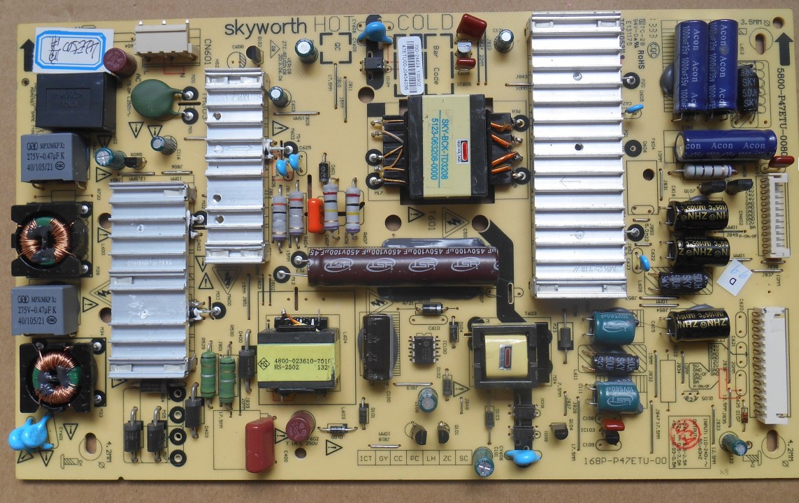 Original Skyworth 5800-P47ETU - 0070 0080 power board 168P-P47ETU-00 42E500E