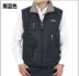 Mùa thu hai bên mặc cotton mỏng trung niên nam vest vest vai túi móc áo vest cá chụp ảnh du lịch Áo vest cotton