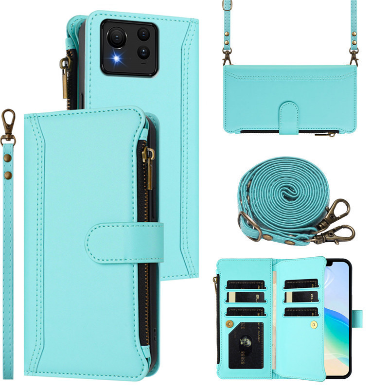 Suitable for Asus Zenfone 11 Ultra Phone Case, Crossbody Coin Purse Card Holder, Zenfone 12 Ultra Full Edge Protection, Asus Rog Phone 8/9 Pro Flip Cover Protective Case