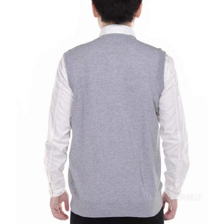 Trung niên và người đàn ông cũ của cashmere vest cardigan áo len vest mùa xuân và mùa thu áo len mỏng vest đan cardigan kích thước lớn