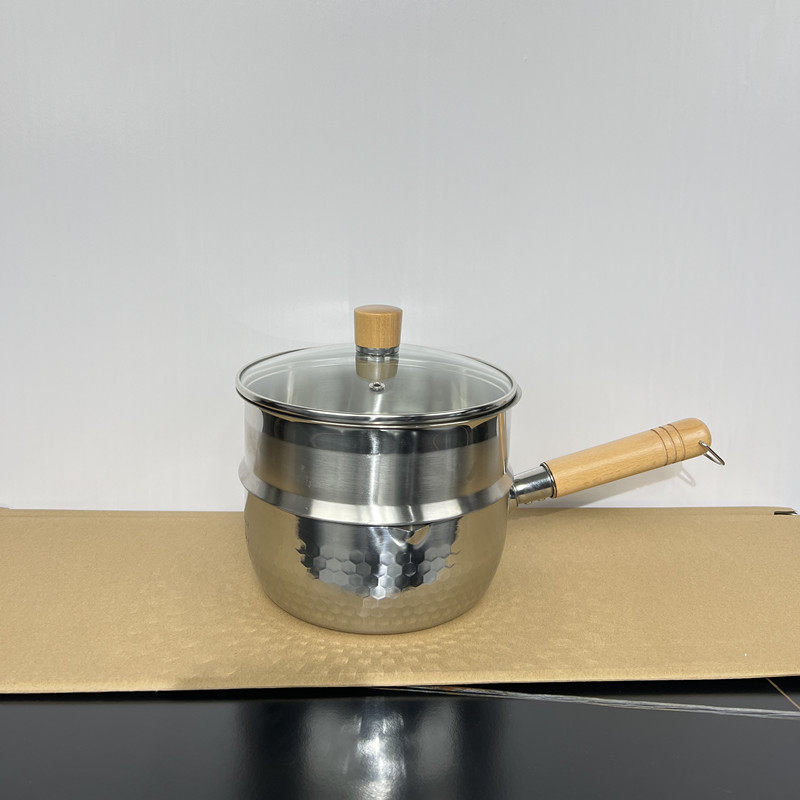 Day Style Stainless Steel Snowpan milk pan Domestic baby Deputy food Blister Noodle single shank without coating Small stockpot 18cm20cm