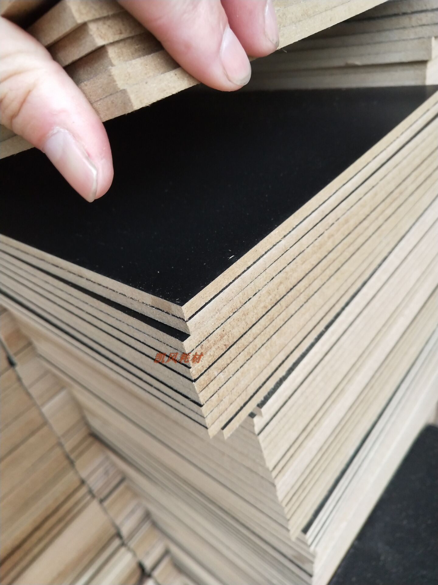 6mm single-sided black mid-signature MDF photo frame back panel decorative painting back plate Crystal porcelain painting back plate manufacturer direct sales