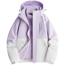 Mulinsen outdoor jacket for men and women winter three-in-one windproof waterproof velvet and thickened travel mountaineering jacket