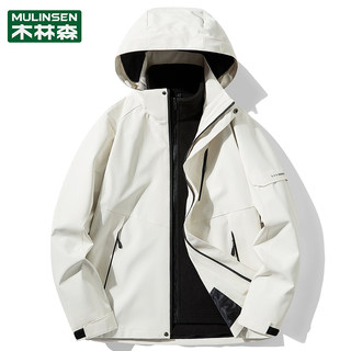 Mulinsen Jacket for Men and Women 2025 New Outdoor Autumn and Winter Three-In-One Windproof and Waterproof Mountaineering Jacket Couple's Coat