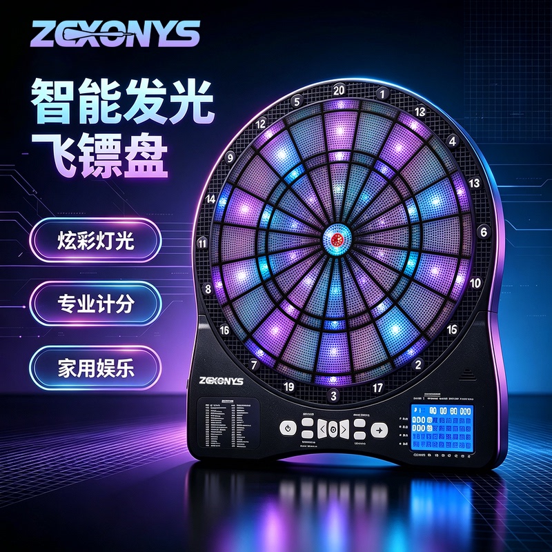 Automatic Scoring Safe Luminous Electronic Dartboard Set for Adults and Children, Home Indoor Entertainment, Bar Competition Target Automatic Scoring Safe Luminous Electronic Dartboard Set for Adults and Children, Home Indoor Entertainment, Bar Competition Target