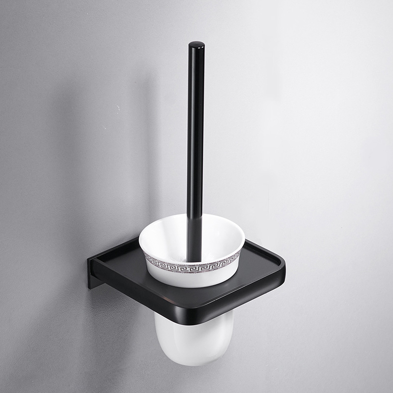 Home toilet brush package black punch toilet toilet brush new long handle dead angle cleaning brush