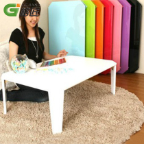 Simple white coffee table painted small apartment window table side a few large raised sofa several small table foldable