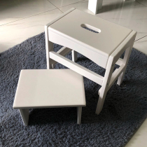 Simple modern low stool solid wood ladder stool adult shoe stool climbing stool climbing wooden pier small stool childrens bench