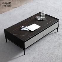 Zhongge light luxury TV cabinet coffee table combination modern simple Nordic rock board TV cabinet coffee table modern small apartment