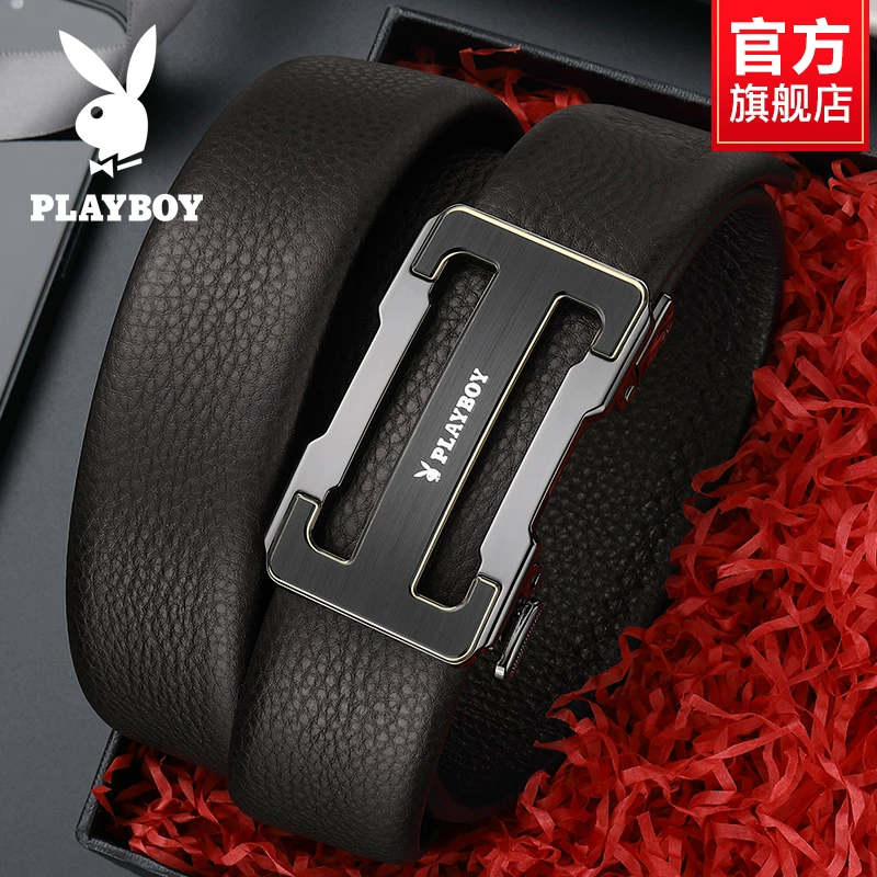 Пояс мужской высокого класса Playboy, кожаные штаны, натуральная кожа