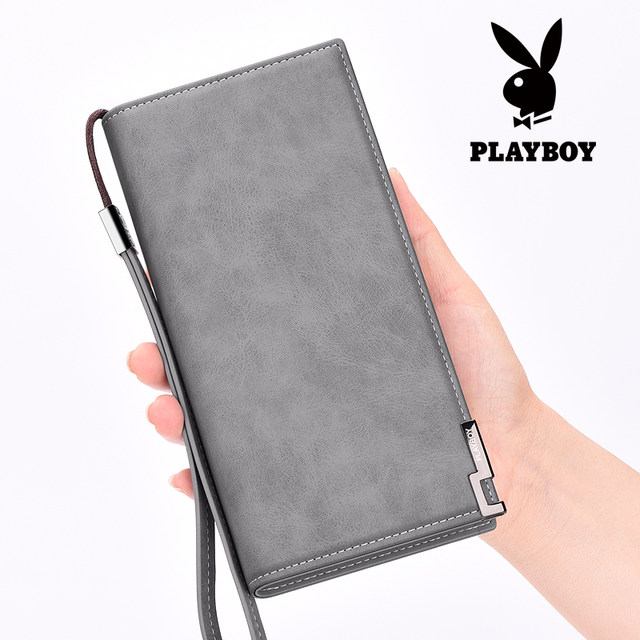 Playboy Clutch Men's Long Wallet Driver's License Integrated Card Bag ຄວາມອາດສາມາດຂະຫນາດໃຫຍ່ Novice Grab Wallet Clutch