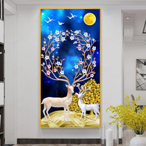 Elk cross stitch 2020 new thread embroidery living room porch vertical version full of self embroidered 2021 handmade small pieces rich deer